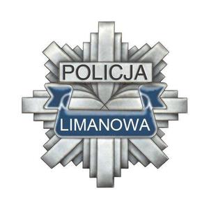 gwiazda policyjna z napisem Limanowa